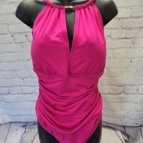 Lauren Ralph Lauren Plus Size Halter-Neck One Piece Swimsuit - Picture 1 of 7